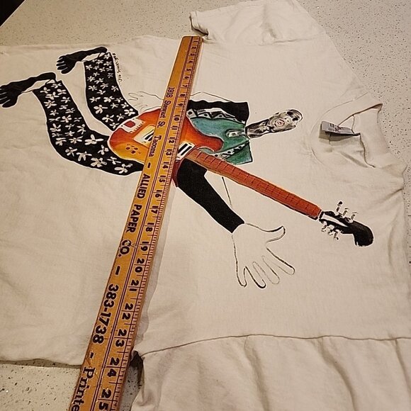 Vintage John Doe Mens T-shirt XL Maris Lewis 96 Musician Guitar - Picture 7 of 7